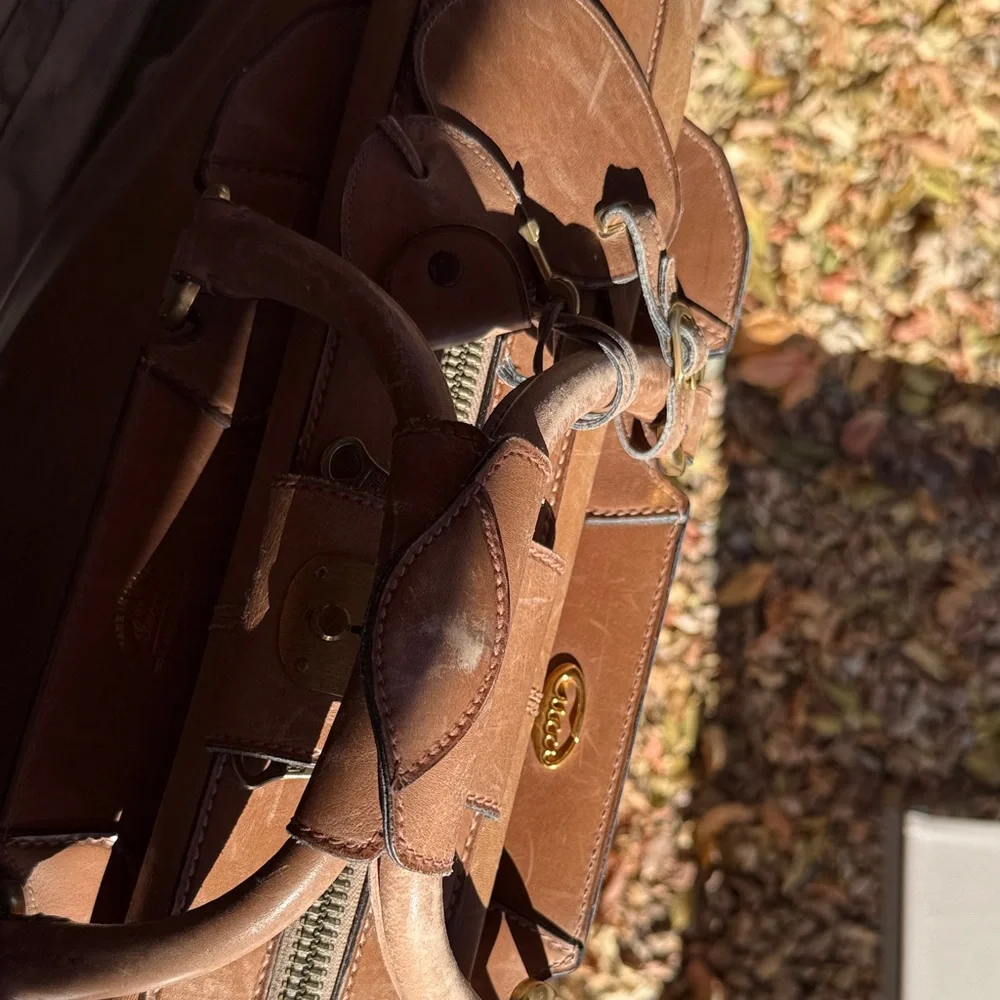 Gucci vintage Brown Leather Bag/Suitcase